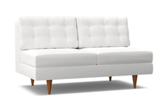 Logan Armless Apartment Size Sofa :: Leg Finish: Pecan