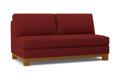 Avalon Armless Apartment Size Sofa :: Leg Finish: Pecan