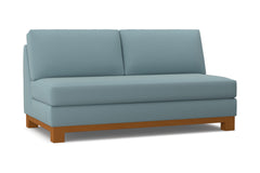 Avalon Armless Apartment Size Sofa :: Leg Finish: Pecan