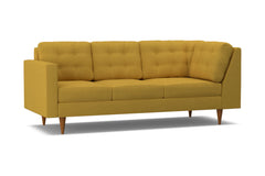Logan Left Arm Corner Sofa :: Leg Finish: Pecan / Configuration: LAF - Chaise on the Left