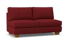 Catalina Armless Apartment Size Sofa :: Leg Finish: Pecan