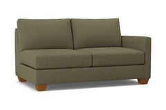Tuxedo Right Arm Apartment Size Sofa :: Leg Finish: Pecan / Configuration: RAF - Chaise on the Right