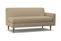 Monroe Right Arm Apartment Size Sofa :: Leg Finish: Pecan / Configuration: RAF - Chaise on the Right