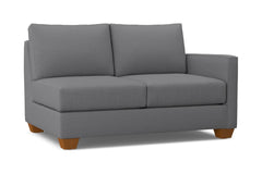 Tuxedo Right Arm Loveseat :: Leg Finish: Pecan / Configuration: RAF - Chaise on the Right