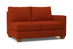 Tuxedo Right Arm Loveseat :: Leg Finish: Pecan / Configuration: RAF - Chaise on the Right