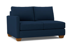 Tuxedo Left Arm Loveseat :: Leg Finish: Pecan / Configuration: LAF - Chaise on the Left