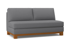 Avalon Armless Apartment Size Sofa :: Leg Finish: Pecan