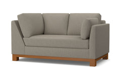 Avalon Right Arm Corner Loveseat :: Leg Finish: Pecan / Configuration: RAF - Chaise on the Right