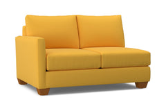 Tuxedo Left Arm Loveseat :: Leg Finish: Pecan / Configuration: LAF - Chaise on the Left