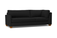 Tuxedo Left Arm Corner Sofa :: Leg Finish: Pecan / Configuration: LAF - Chaise on the Left