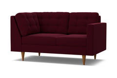 Logan Right Arm Corner Loveseat :: Leg Finish: Pecan / Configuration: RAF - Chaise on the Right