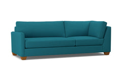 Tuxedo Left Arm Corner Sofa :: Leg Finish: Pecan / Configuration: LAF - Chaise on the Left