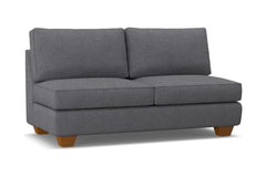 Catalina Armless Apartment Size Sofa :: Leg Finish: Pecan