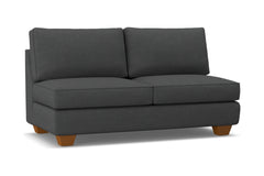 Catalina Armless Apartment Size Sofa :: Leg Finish: Pecan