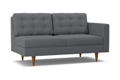 Logan Right Arm Apartment Size Sofa :: Leg Finish: Pecan / Configuration: RAF - Chaise on the Right