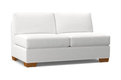 Melrose Armless Apartment Size Sofa :: Leg Finish: Pecan