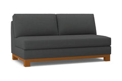 Avalon Armless Apartment Size Sofa :: Leg Finish: Pecan