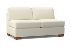 Melrose Armless Apartment Size Sofa :: Leg Finish: Pecan