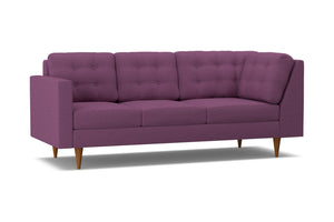 Logan Left Arm Corner Sofa :: Leg Finish: Pecan / Configuration: LAF - Chaise on the Left