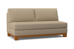 Avalon Armless Apartment Size Sofa :: Leg Finish: Pecan