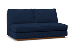Harper Armless Apartment Size Sofa w/ Benchseat :: Leg Finish: Pecan