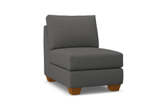 Tuxedo Armless Chair :: Leg Finish: Pecan