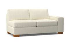 Melrose Right Arm Apartment Size Sofa :: Leg Finish: Pecan / Configuration: RAF - Chaise on the Right