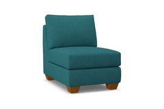 Tuxedo Armless Chair :: Leg Finish: Pecan