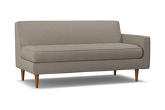 Monroe Right Arm Apartment Size Sofa :: Leg Finish: Pecan / Configuration: RAF - Chaise on the Right