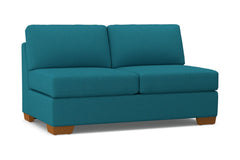 Melrose Armless Apartment Size Sofa :: Leg Finish: Pecan