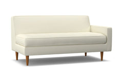 Monroe Right Arm Apartment Size Sofa :: Leg Finish: Pecan / Configuration: RAF - Chaise on the Right