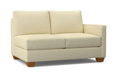 Tuxedo Right Arm Loveseat :: Leg Finish: Pecan / Configuration: RAF - Chaise on the Right