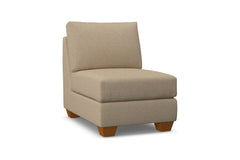 Tuxedo Armless Chair :: Leg Finish: Pecan