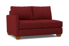 Tuxedo Left Arm Loveseat :: Leg Finish: Pecan / Configuration: LAF - Chaise on the Left