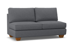 Catalina Armless Apartment Size Sofa :: Leg Finish: Pecan