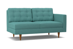 Logan Right Arm Apartment Size Sofa :: Leg Finish: Pecan / Configuration: RAF - Chaise on the Right