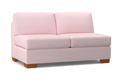 Melrose Armless Apartment Size Sofa :: Leg Finish: Pecan