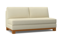 Avalon Armless Apartment Size Sofa :: Leg Finish: Pecan