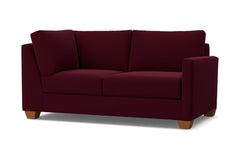 Tuxedo Right Arm Corner Loveseat :: Leg Finish: Pecan / Configuration: RAF - Chaise on the Right