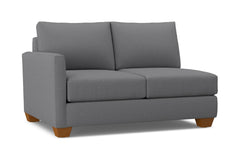 Tuxedo Left Arm Loveseat :: Leg Finish: Pecan / Configuration: LAF - Chaise on the Left