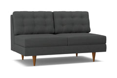 Logan Armless Apartment Size Sofa :: Leg Finish: Pecan