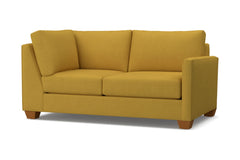 Tuxedo Right Arm Corner Loveseat :: Leg Finish: Pecan / Configuration: RAF - Chaise on the Right