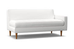 Monroe Right Arm Apartment Size Sofa :: Leg Finish: Pecan / Configuration: RAF - Chaise on the Right