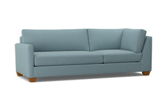 Tuxedo Left Arm Corner Sofa :: Leg Finish: Pecan / Configuration: LAF - Chaise on the Left