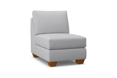 Tuxedo Armless Chair :: Leg Finish: Pecan