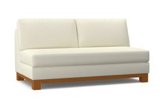 Avalon Armless Apartment Size Sofa :: Leg Finish: Pecan