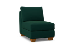 Tuxedo Armless Chair :: Leg Finish: Pecan