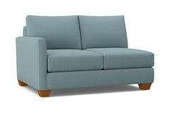 Tuxedo Left Arm Loveseat :: Leg Finish: Pecan / Configuration: LAF - Chaise on the Left