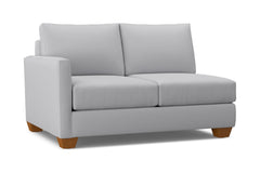 Tuxedo Left Arm Loveseat :: Leg Finish: Pecan / Configuration: LAF - Chaise on the Left