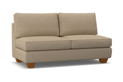 Catalina Armless Apartment Size Sofa :: Leg Finish: Pecan